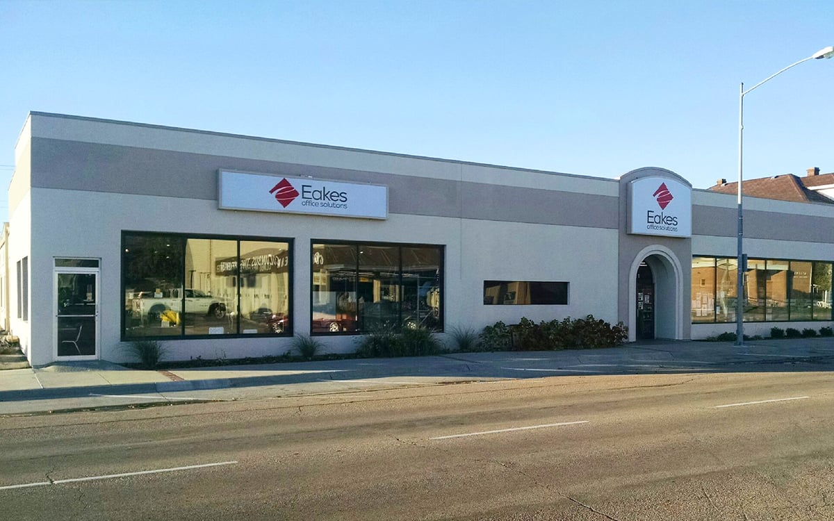 Eakes Office building in Columbos, Nebraska.