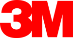 The logo of 3M in red font.